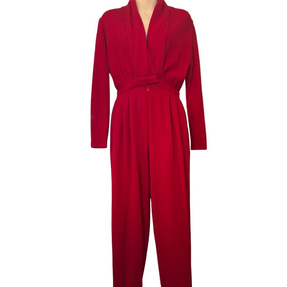 Mary Ann Restivo Vintage Red Wool Jumper